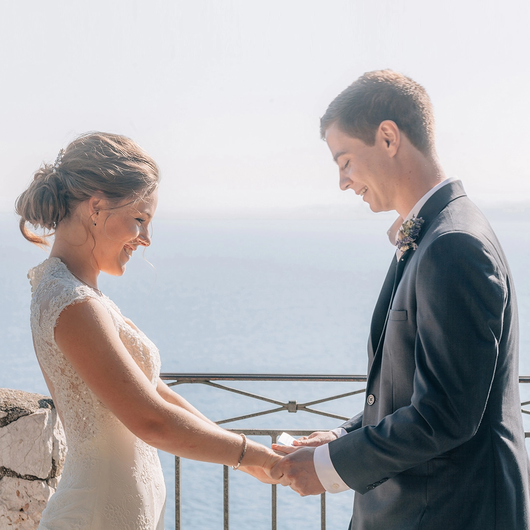 Modern Portugal elopement at colorful Pena Palace