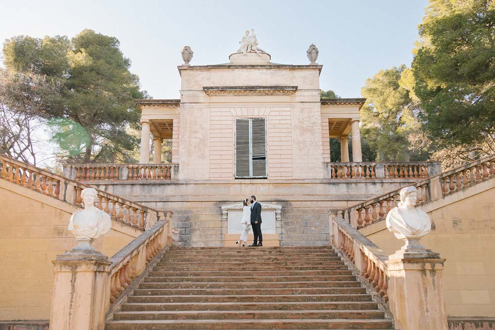 The backside of the lake is the magnificent stair case