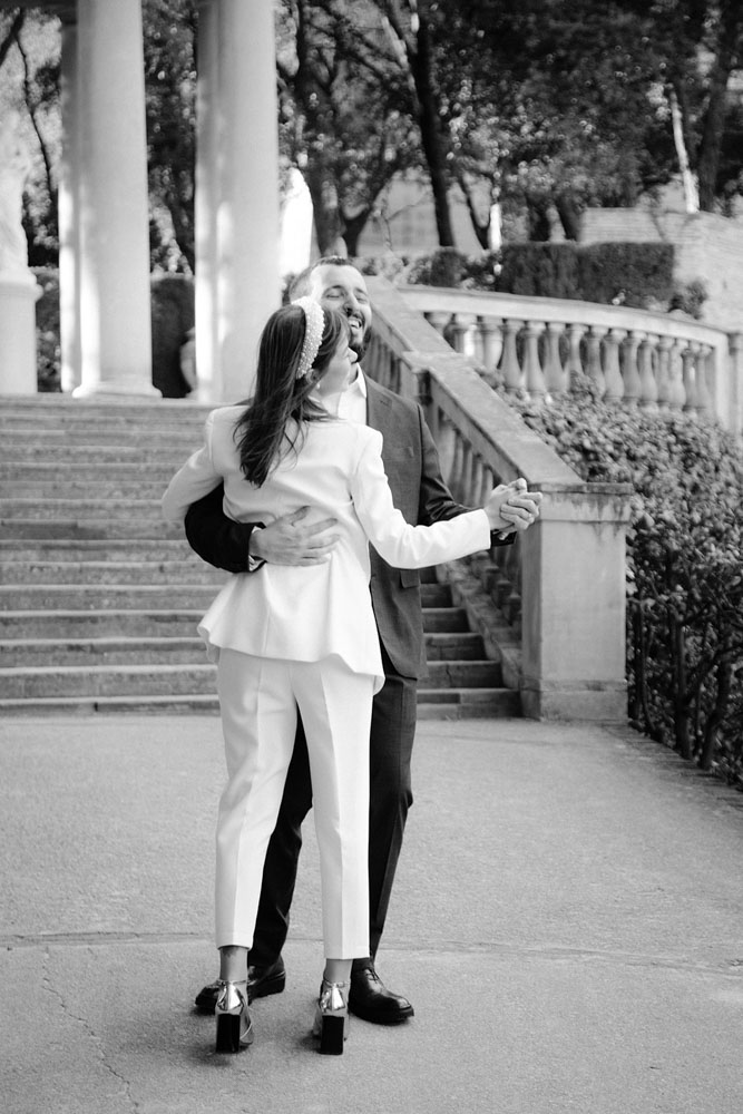 the couple dancing, in a black and white photo