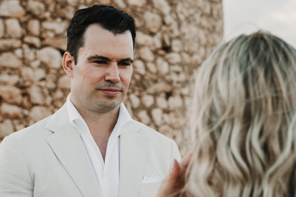 the eyes of the groom