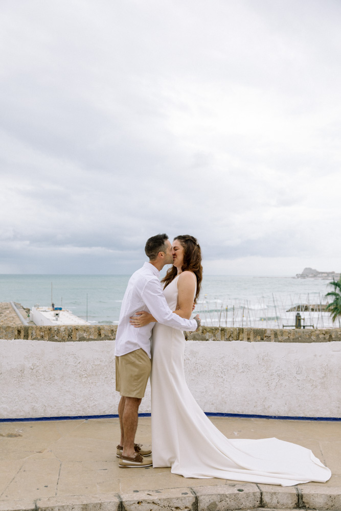 The final traditional kiss after the vows