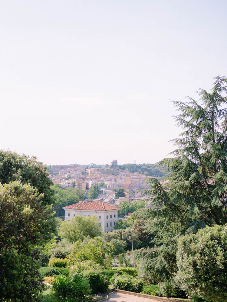 The great view on the roof of Rome from the balcony of Hotel Splendid Royal In Rome