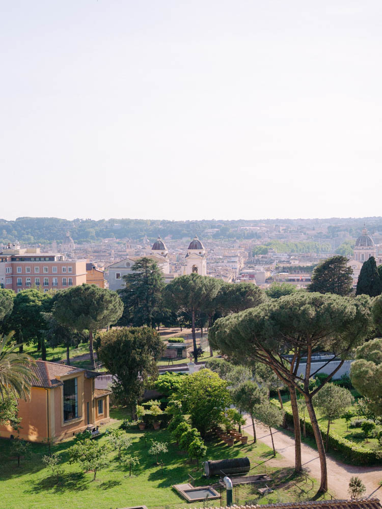 The view on the garden from the Hotel before the vows renewal ceremony