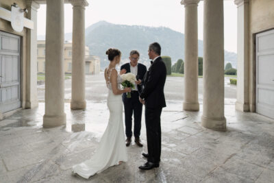 wedding ceremony at Volla Olmo