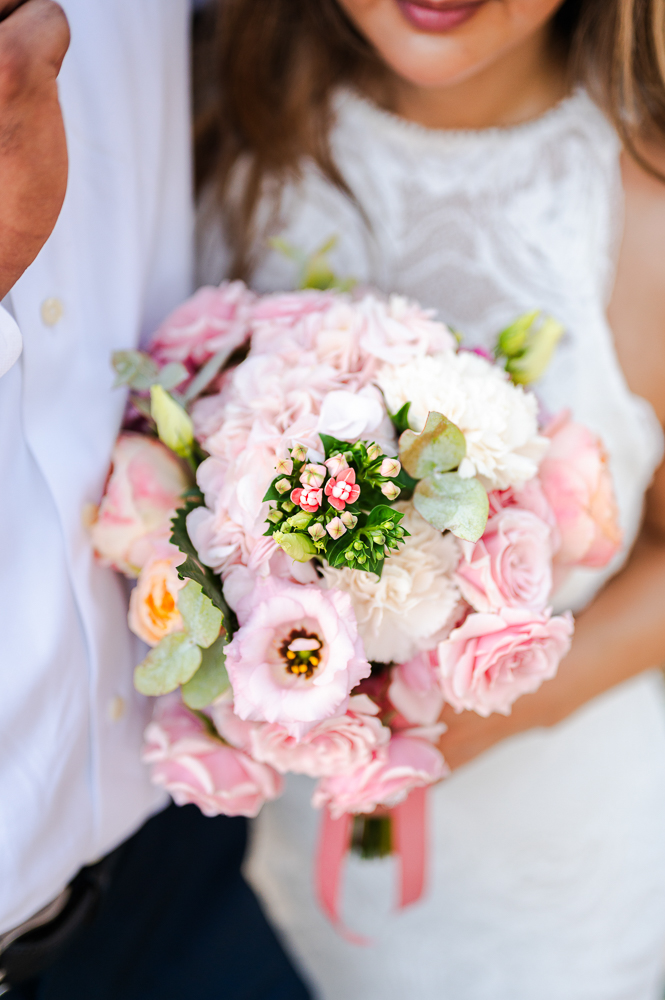 the bouquet of the bride