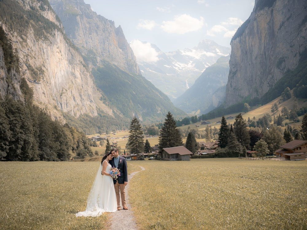 the valley in the background