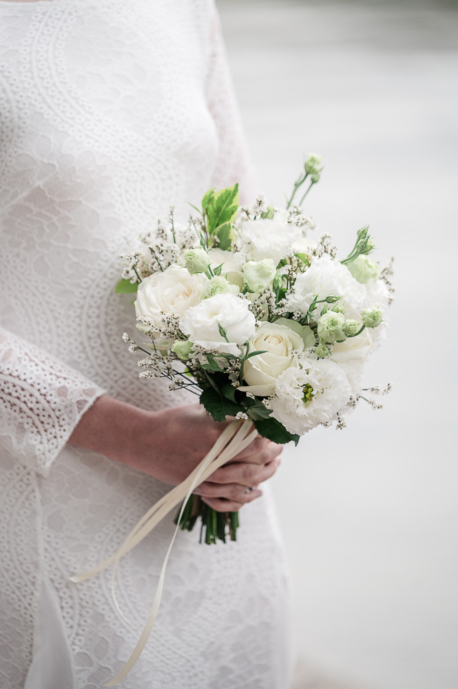 detail on the flower bouquet