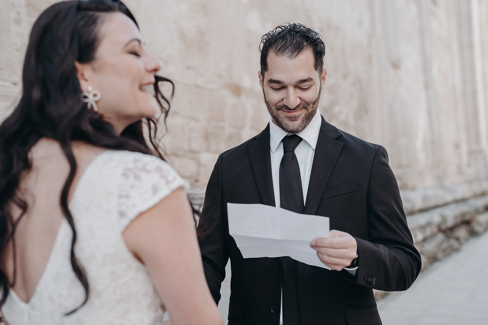 the groom read his vows